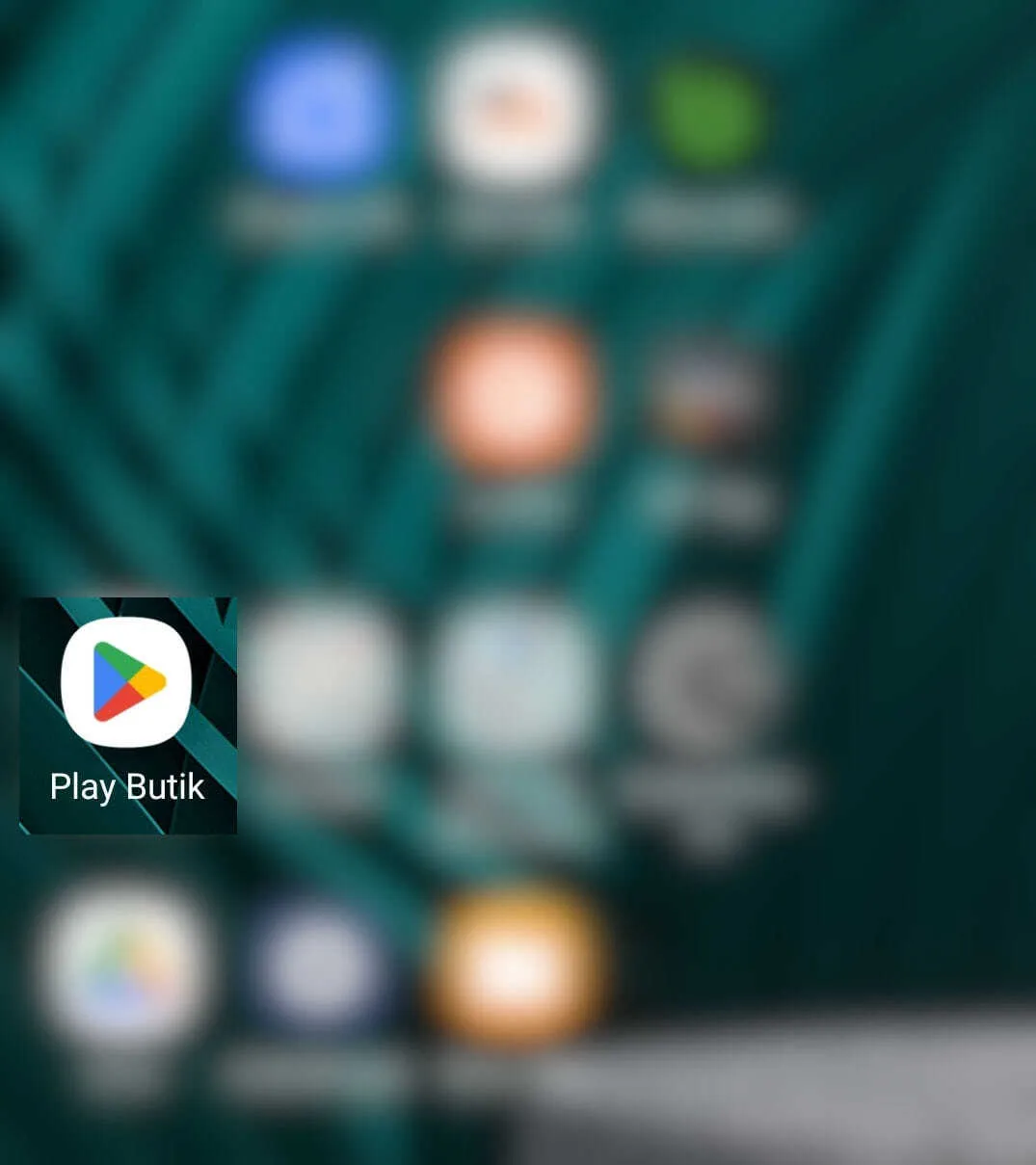 Find Play Butik på startskærmen i Android