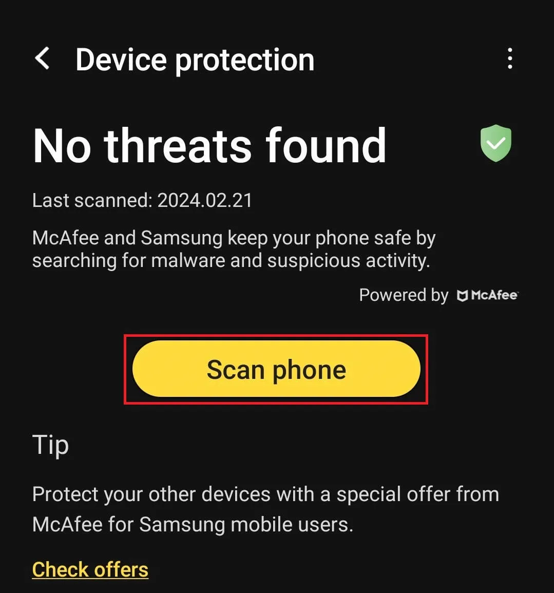 Scanning all Apps and Games Against Malware from Android OS