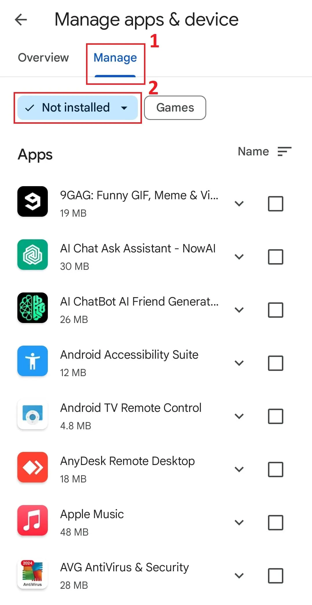 Reinstalling Multiple Apps and Games from Google Play Store History
