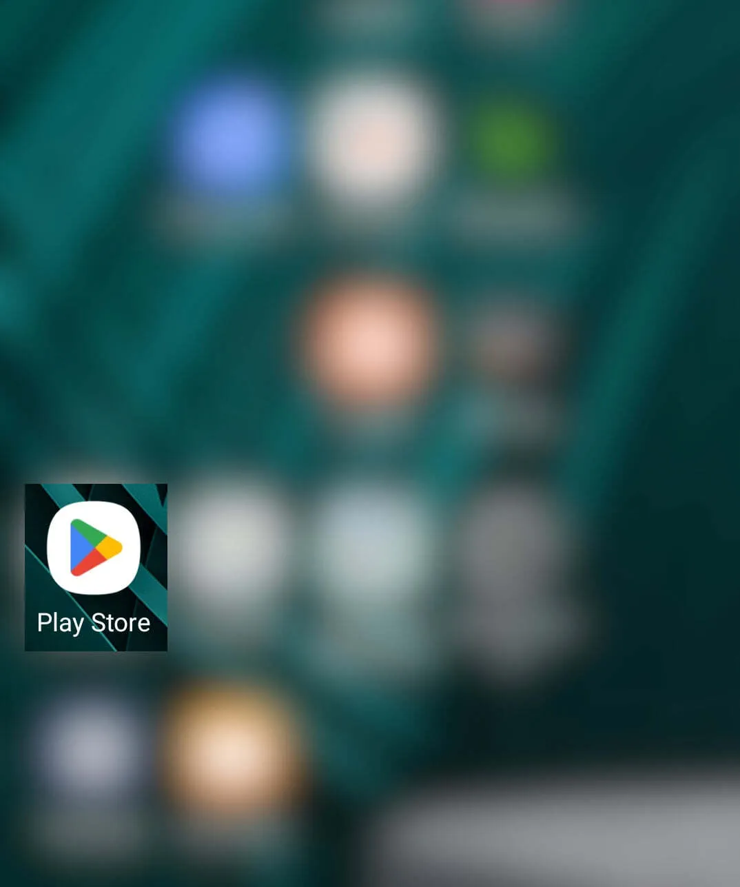 Look for Play Store on the home screen in Android