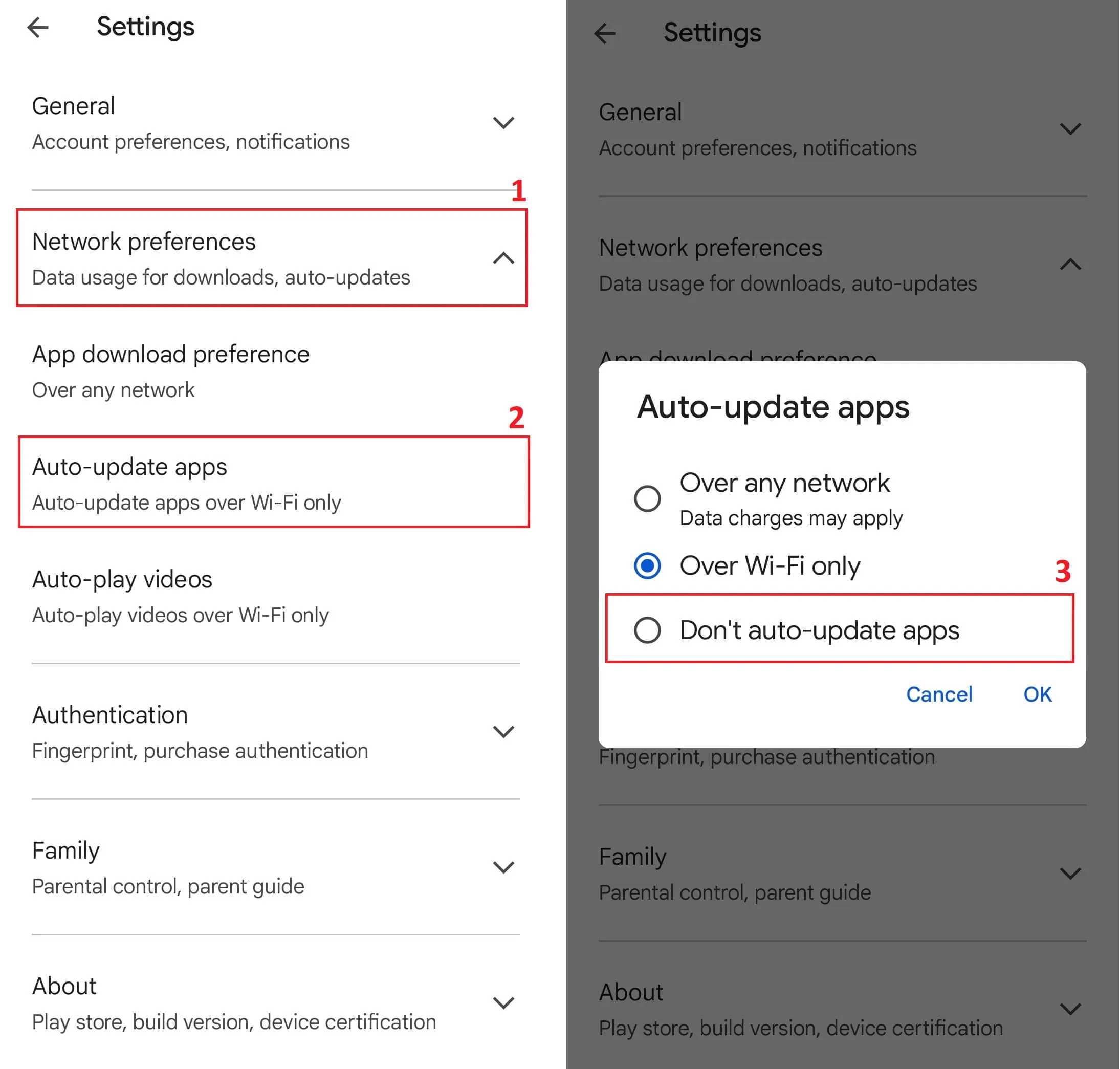 Disable auto updates from Play Store
